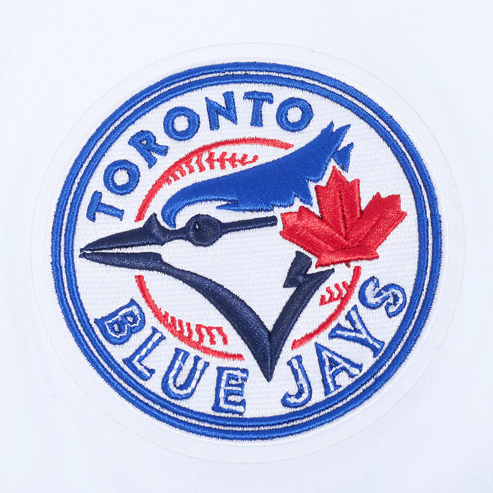 MLB TORONTO BLUE JAYS CLASSIC CHENILLE MEN'S DOUBLE KNIT SHORT SLEEVE PULLOVER HOODIE