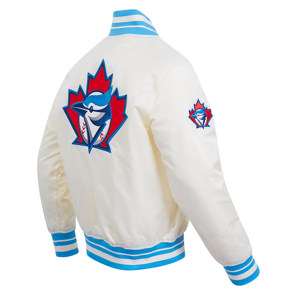 MLB TORONTO BLUE JAYS RETRO CLASSIC MEN'S RIB SATIN JACKET