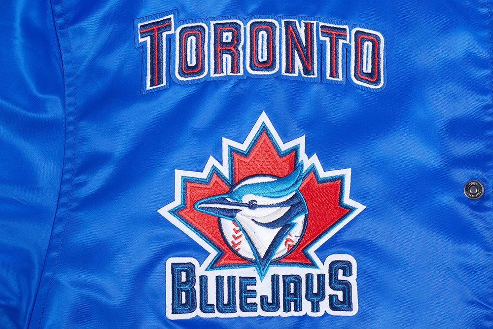 MLB TORONTO BLUE JAYS RETRO CLASSIC MEN'S RIB SATIN JACKET
