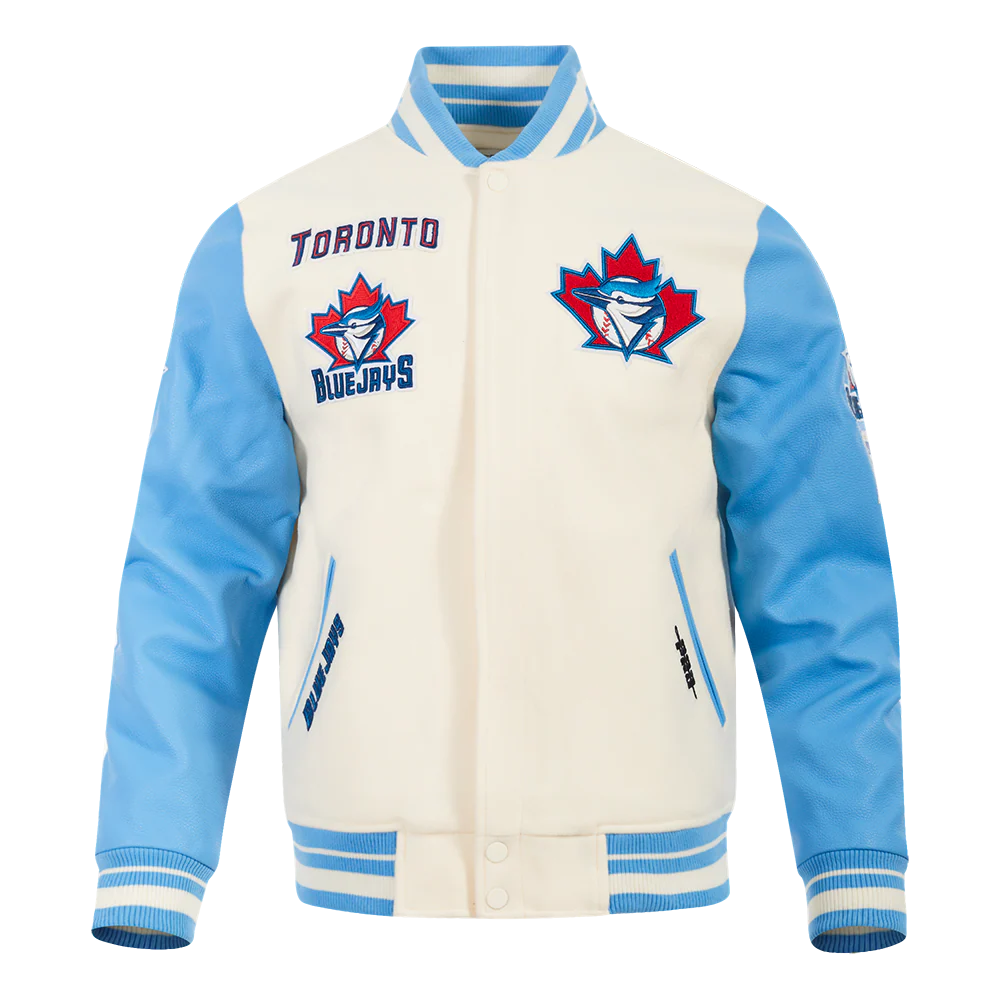 MLB TORONTO BLUE JAYS RETRO CLASSIC MEN'S RIB WOOL VARSITY JACKET