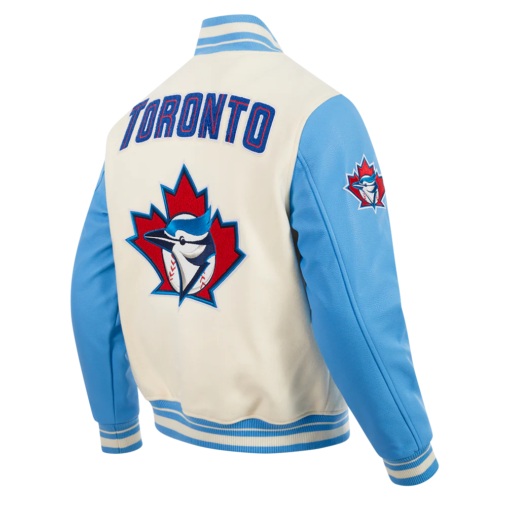 MLB TORONTO BLUE JAYS RETRO CLASSIC MEN'S RIB WOOL VARSITY JACKET