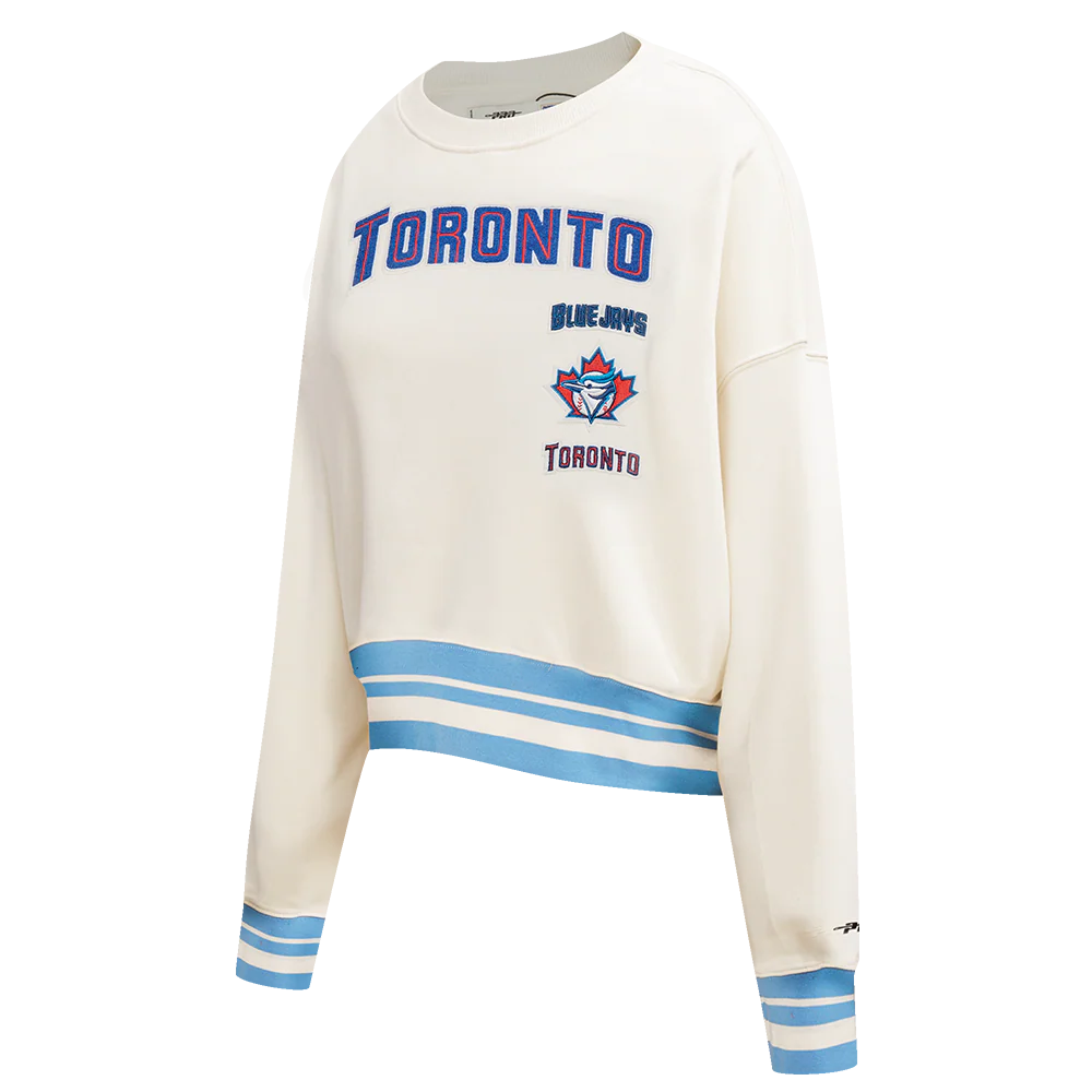 MLB TORONTO BLUE JAYS RETRO CLASSIC WOMEN'S RIB CREWNECK