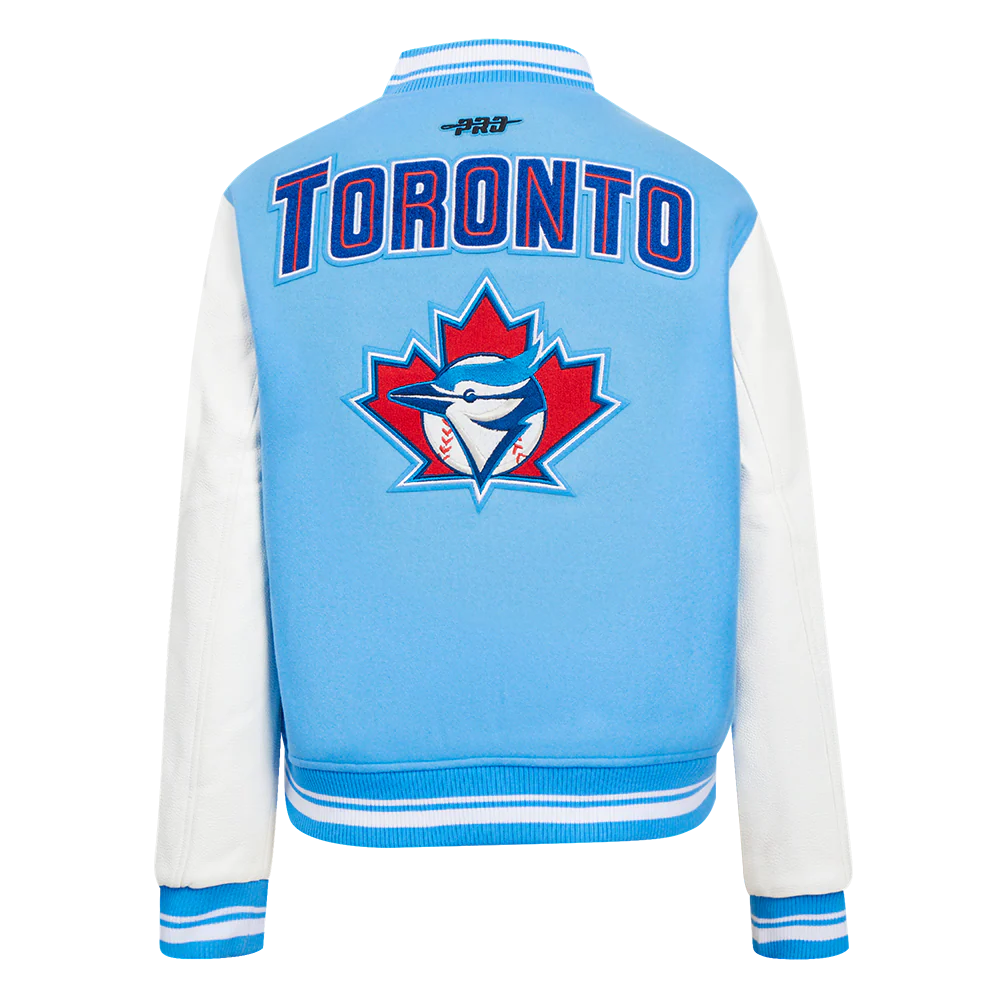 MLB TORONTO BLUE JAYS RETRO CLASSIC WOMEN'S RIB WOOL VARSITY JACKET