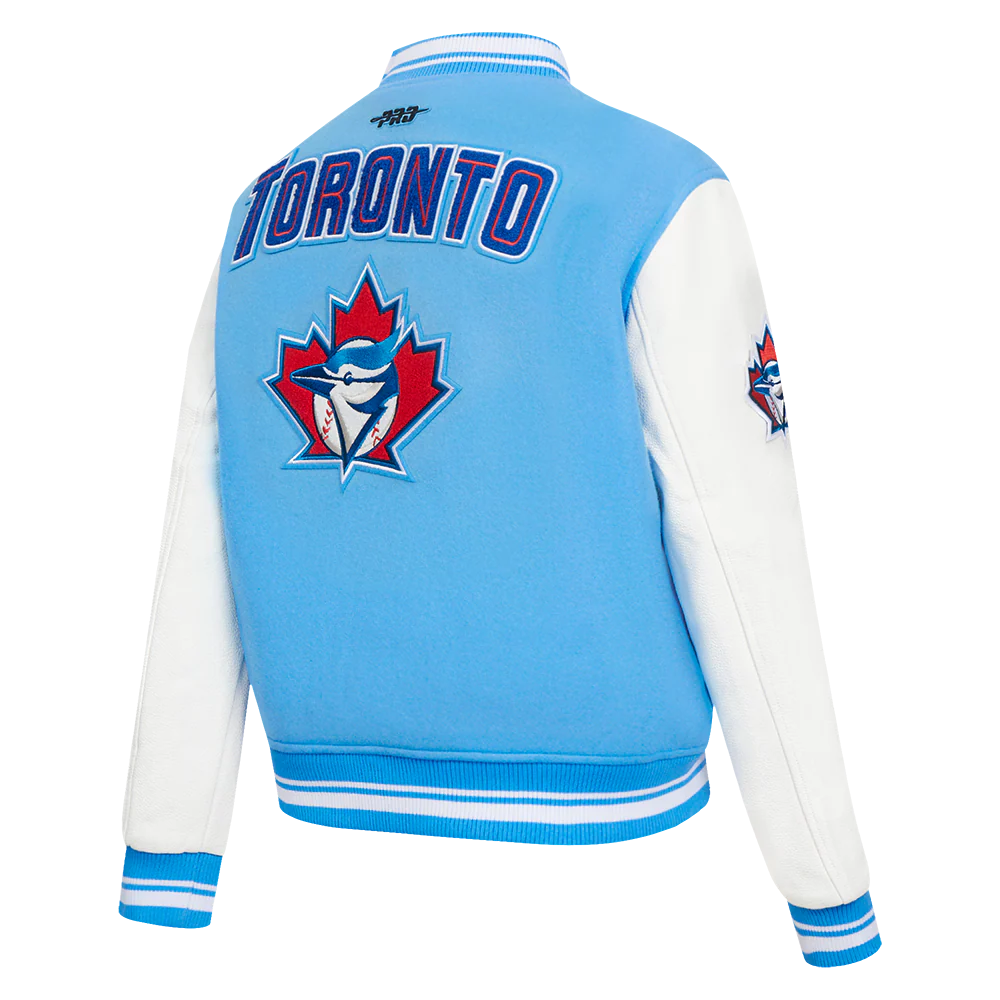 MLB TORONTO BLUE JAYS RETRO CLASSIC WOMEN'S RIB WOOL VARSITY JACKET