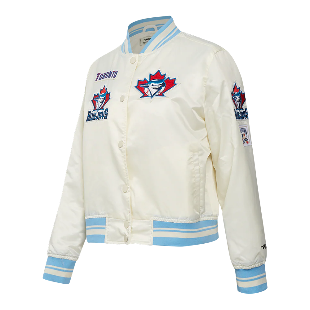 MLB TORONTO BLUE JAYS RETRO CLASSIC WOMEN'S RIB SATIN JACKET
