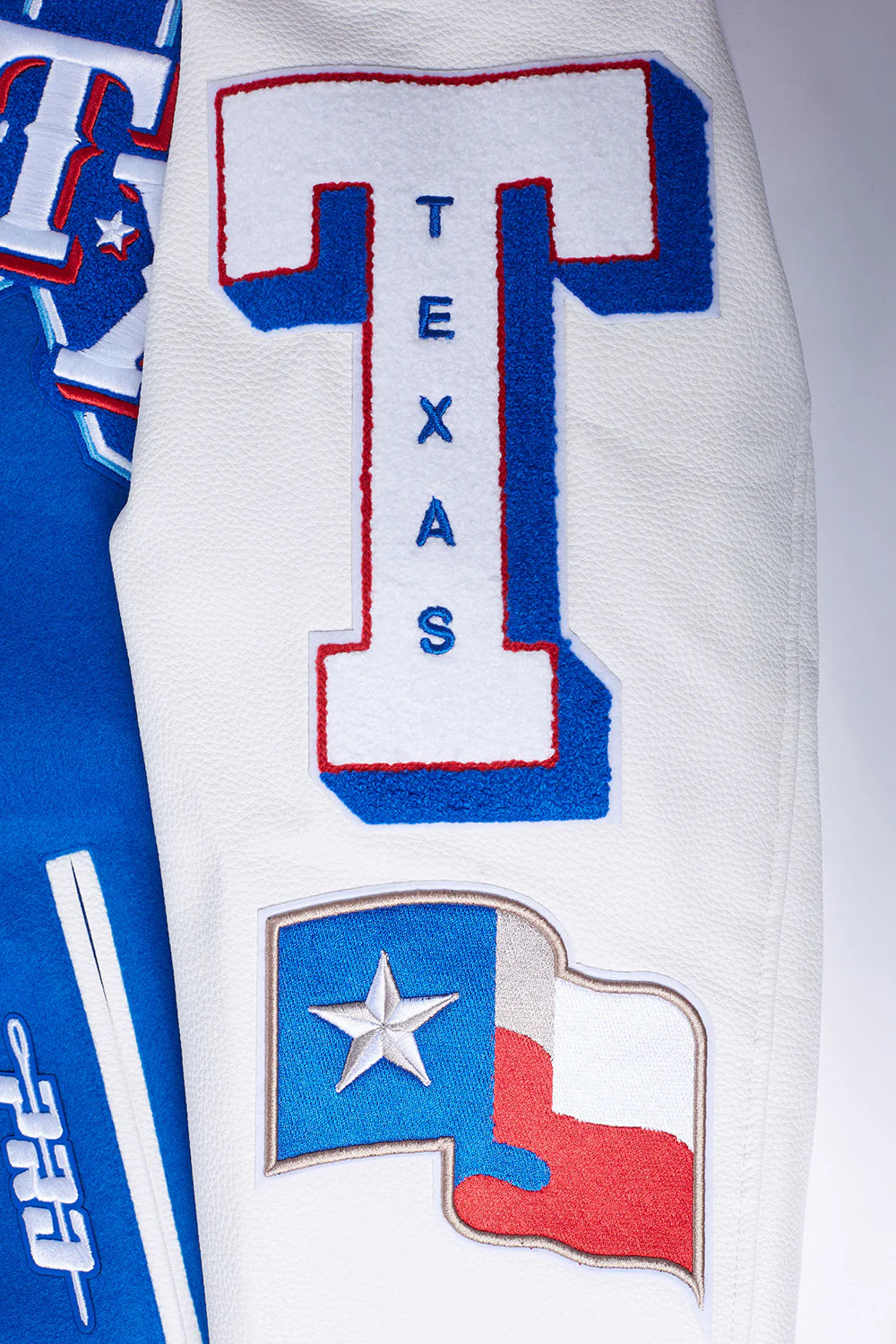 MLB TEXAS RANGERS MASHUP MEN'S RIB WOOL VARSITY JACKET