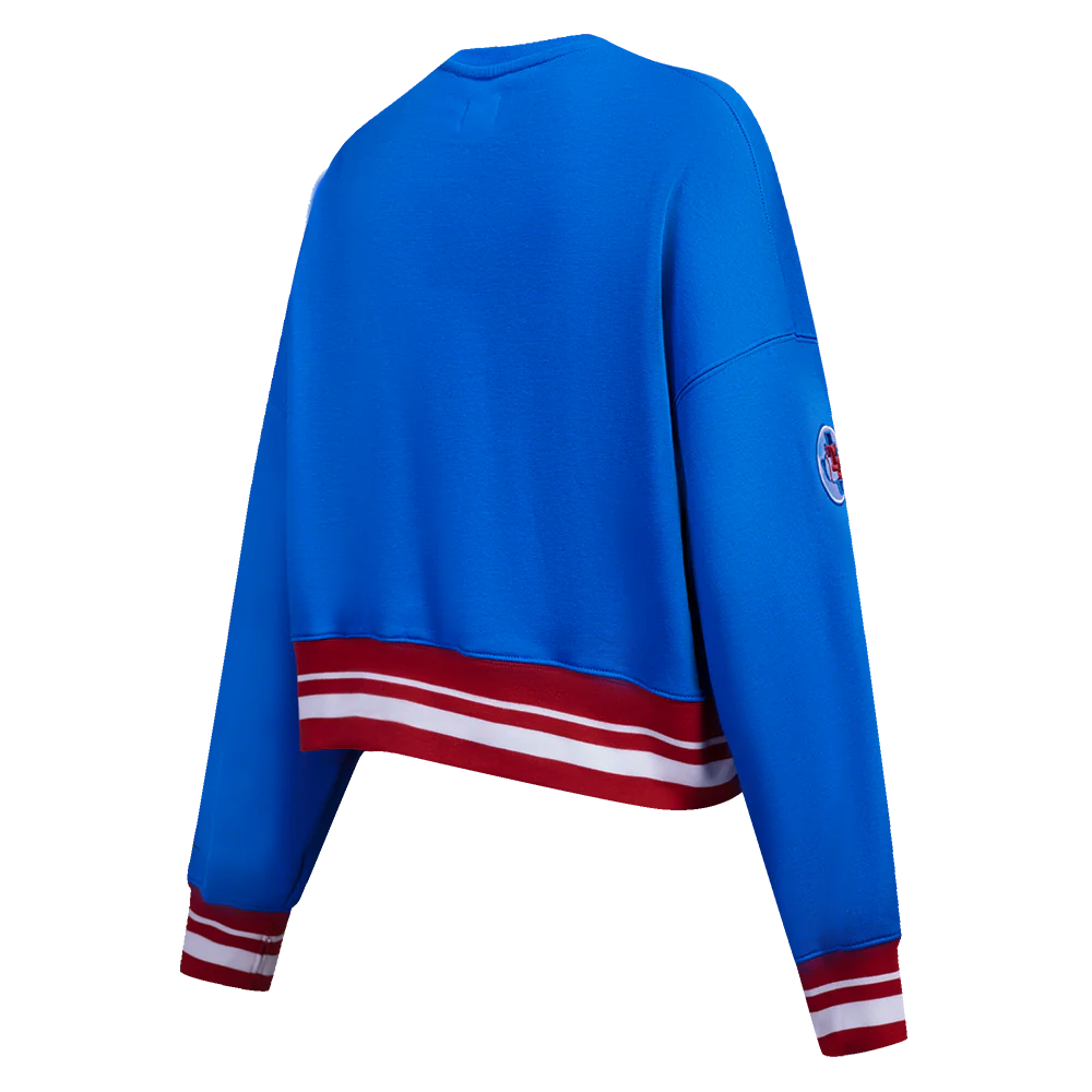 MLB TEXAS RANGERS RETRO CLASSIC WOMEN'S RIB CREWNECK