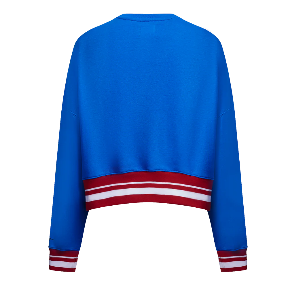 MLB TEXAS RANGERS RETRO CLASSIC WOMEN'S RIB CREWNECK
