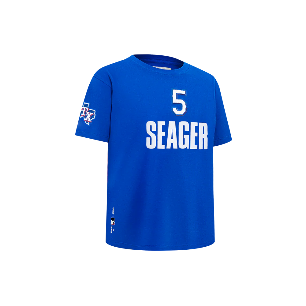 MLB TEXAS RANGERS COREY SEAGER #5 CLASSIC PLAYER NAME AND NUMBER LITTLE BOY'S TEE