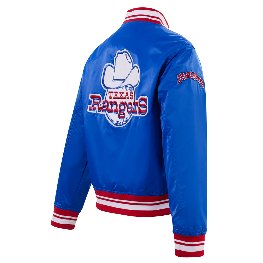 MLB TEXAS RANGERS RETRO CLASSIC WOMEN'S RIB SATIN JACKET