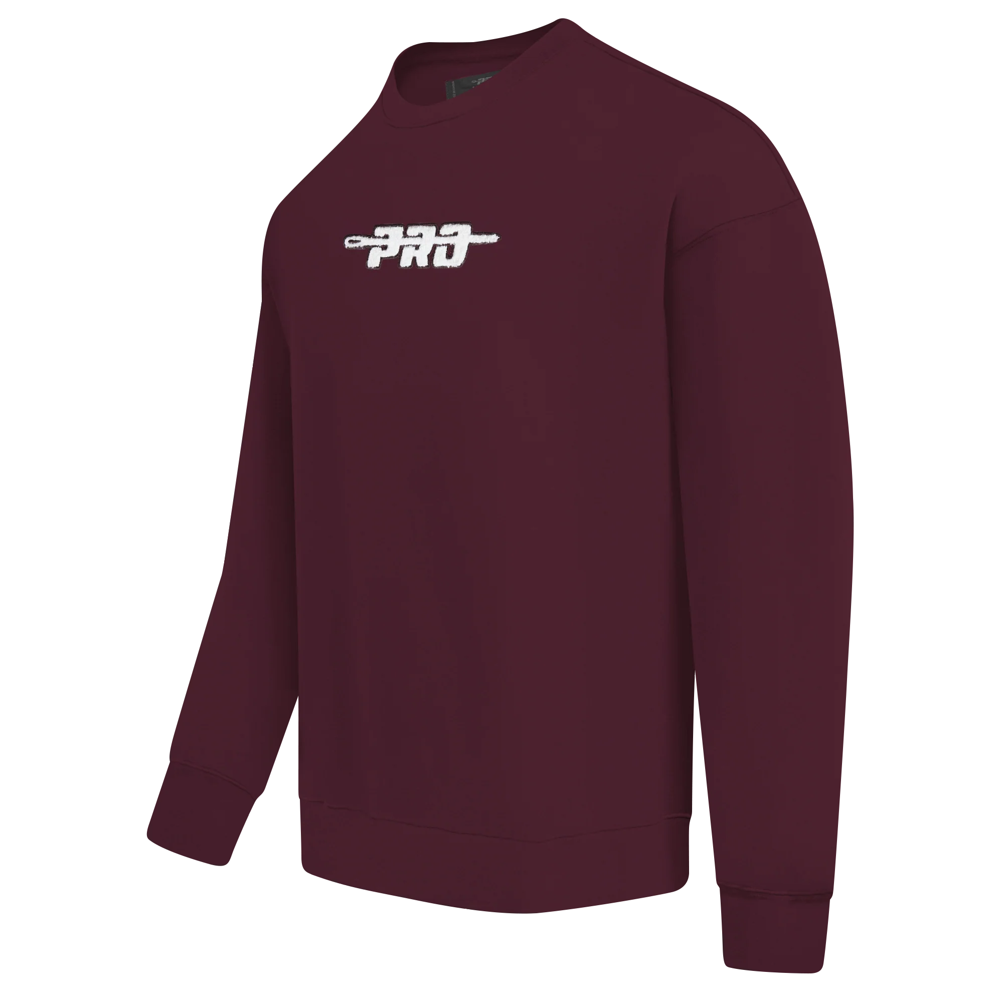 PRO STANDARD CLASSIC CHENILLE WHT LOGO MEN'S DROP SHOULDER FLC CREWNECK