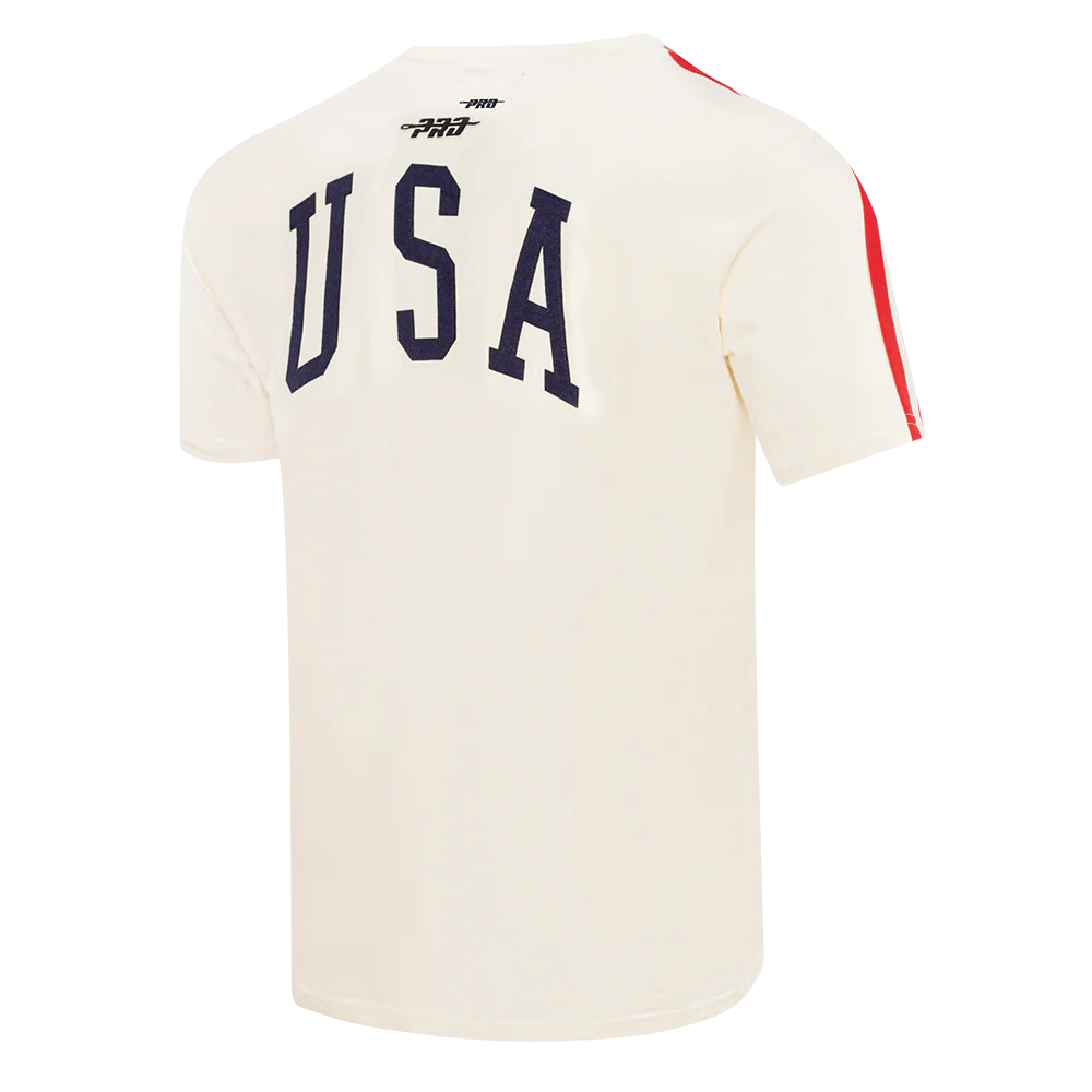 US SOCCER CLASSIC MEN'S 4 STAR SINGLE JERSEY STRIPED TEE