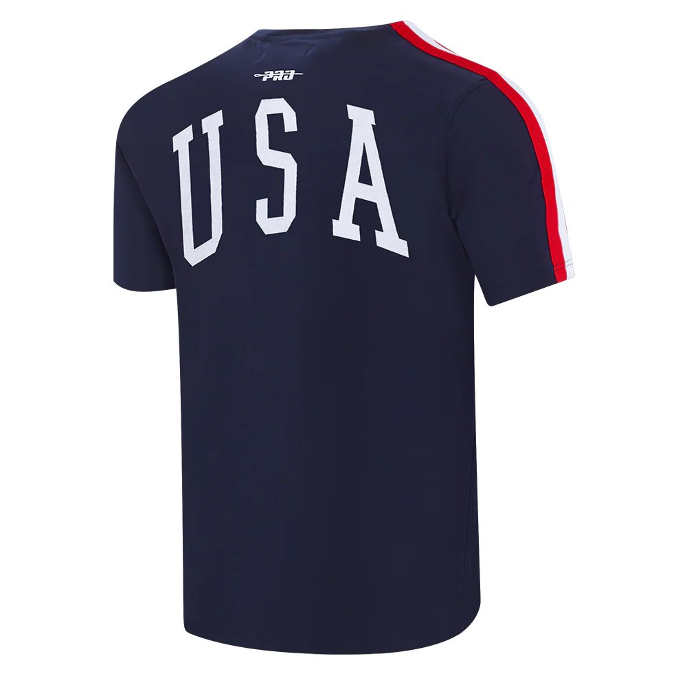 US SOCCER CLASSIC MEN'S 4 STAR SINGLE JERSEY STRIPED TEE