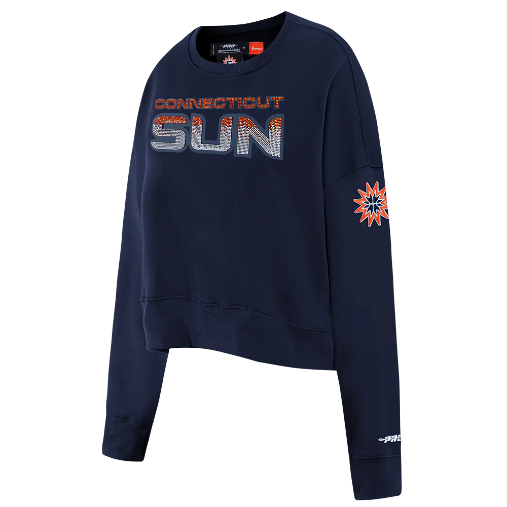 WNBA CONNECTICUT SUN JEWELS WOMEN'S FLEECE CREWNECK