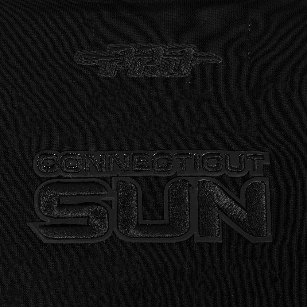 WNBA CONNECTICUT SUN TRIPLE BLACK WOMEN'S FLEECE CREWNECK