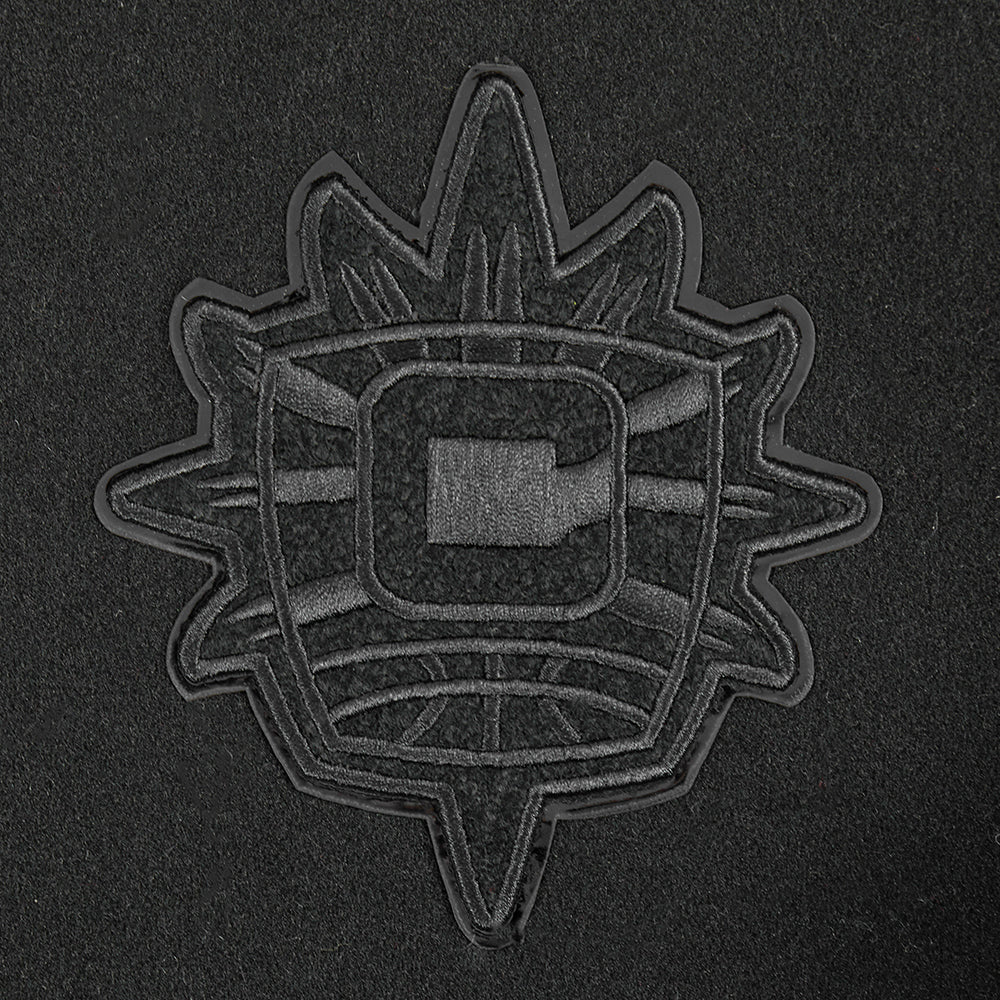 WNBA CONNECTICUT SUN TRIPLE BLACK WOMEN'S RIB WOOL VARSITY JACKET