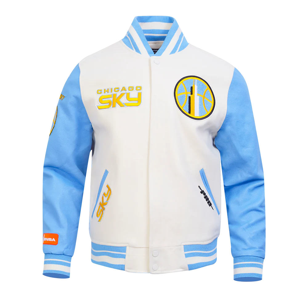 WNBA CHICAGO SKY RETRO CLASSICS MEN'S RIB WOOL VARSITY JACKET