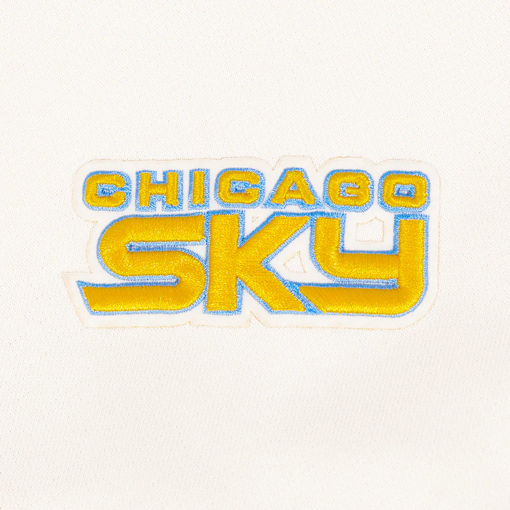 WNBA CHICAGO SKY RETRO CLASSICS WOMEN'S RIB FLEECE CROPPED PULLOVER HOODIE