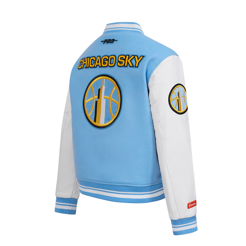 WNBA CHICAGO SKY RETRO CLASSICS WOMEN'S RIB WOOL VARSITY JACKET