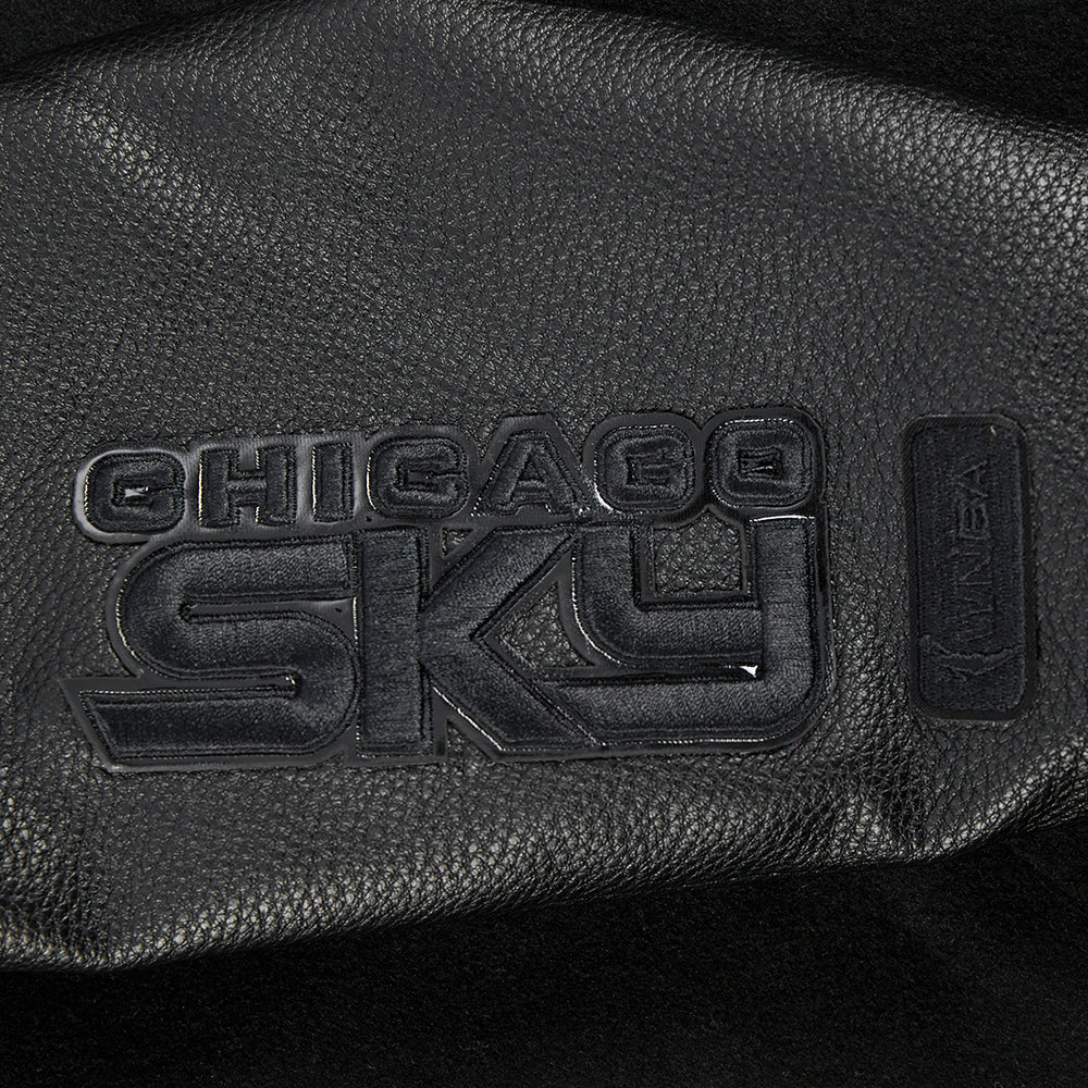 WNBA CHICAGO SKY TRIPLE BLACK WOMEN'S RIB WOOL VARSITY JACKET