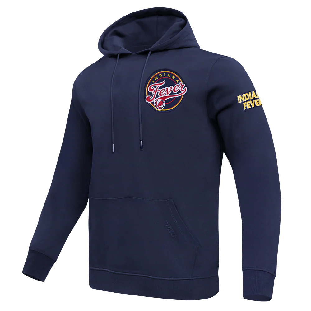 WNBA INDIANA FEVER CLASSIC CHENILLE MEN'S DOUBLE KNIT PULLOVER HOODIE