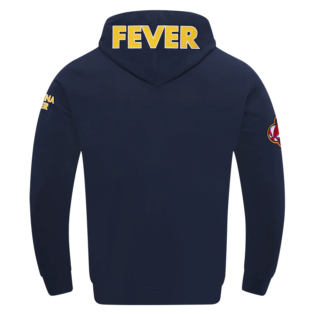 WNBA INDIANA FEVER CLASSIC CHENILLE MEN'S DOUBLE KNIT PULLOVER HOODIE