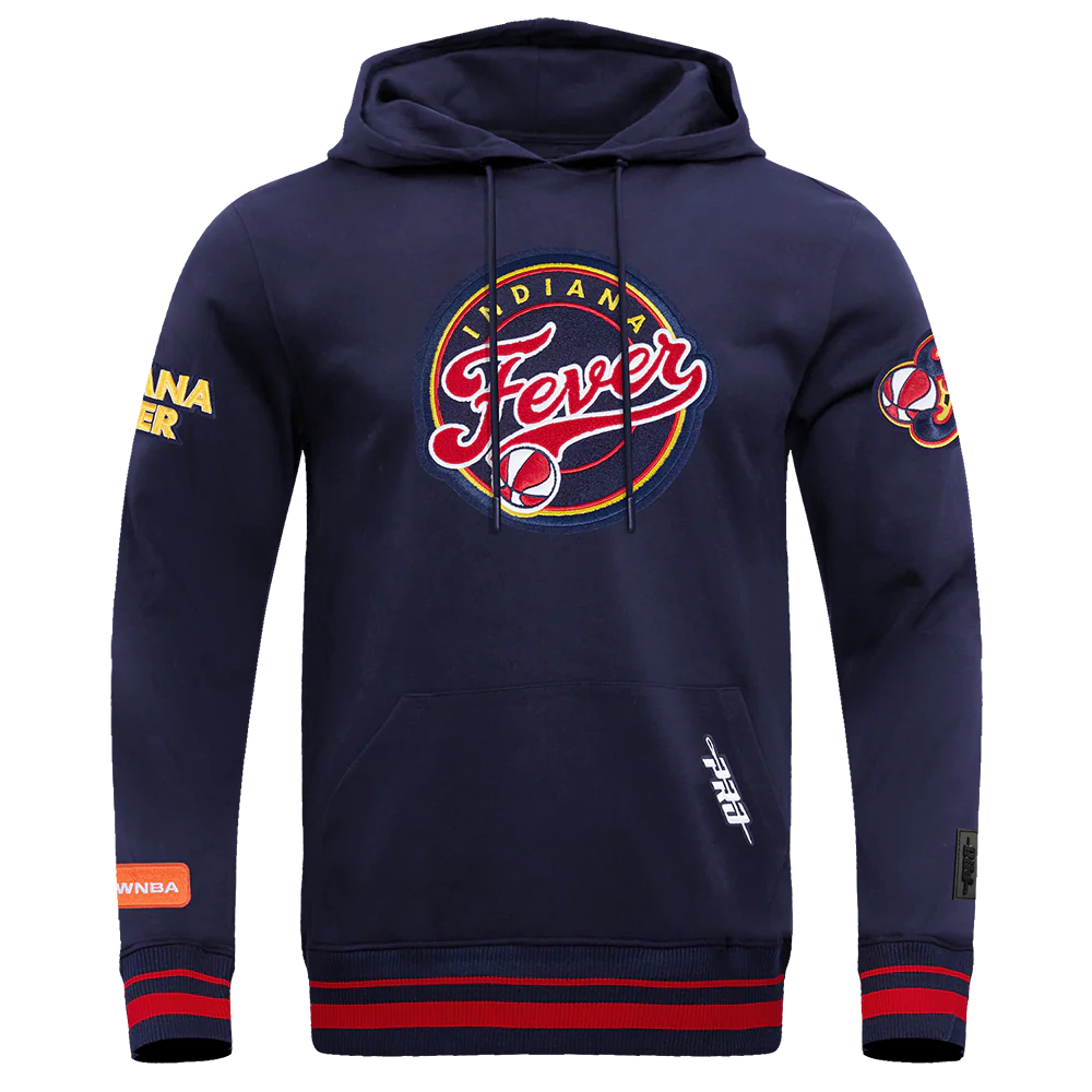 WNBA INDIANA FEVER RETRO CLASSICS MEN'S RIB FLEECE PULLOVER HOODIE