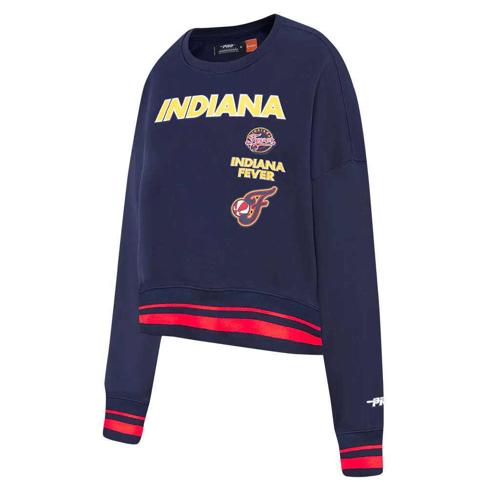 WNBA INDIANA FEVER RETRO CLASSICS WOMEN'S RIB FLEECE CREWNECK
