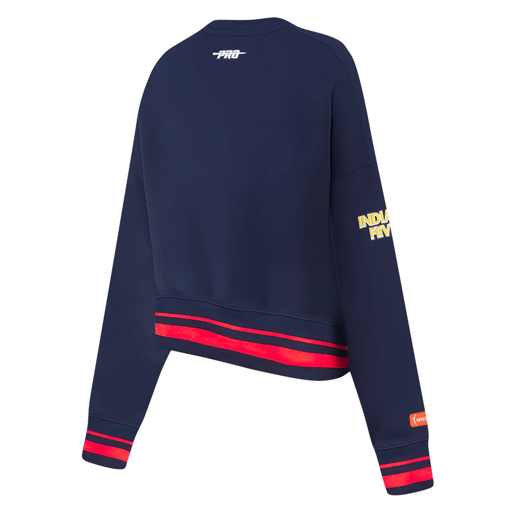 WNBA INDIANA FEVER RETRO CLASSICS WOMEN'S RIB FLEECE CREWNECK