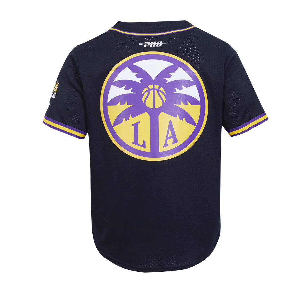 WNBA LOS ANGELES SPARKS MESH MEN'S BUTTON DOWN SHIRT