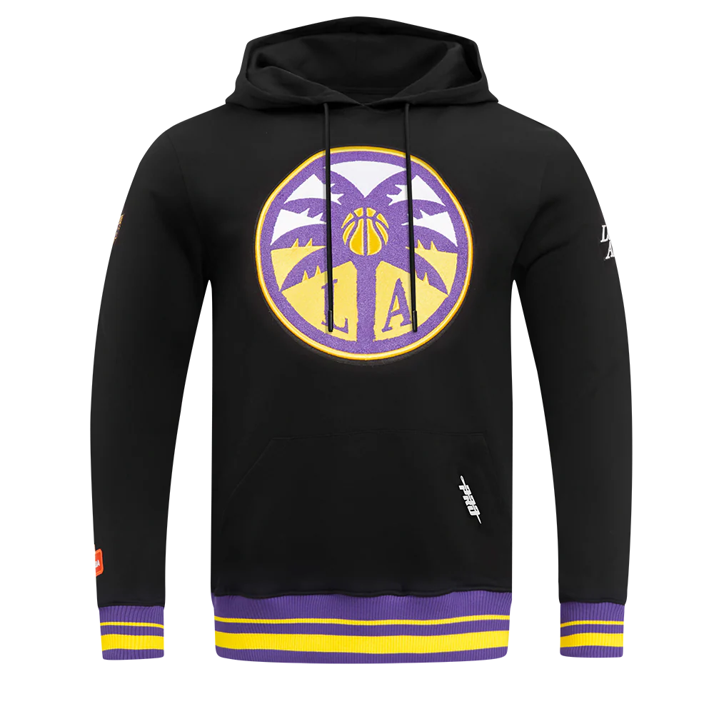 WNBA LOS ANGELES SPARKS RETRO CLASSICS MEN'S RIB FLEECE PULLOVER HOODIE