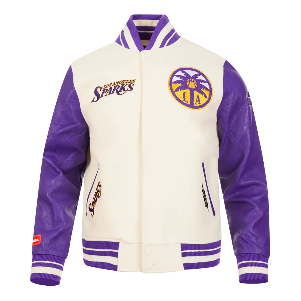 WNBA LOS ANGELES SPARKS RETRO CLASSICS MEN'S RIB WOOL VARSITY JACKET