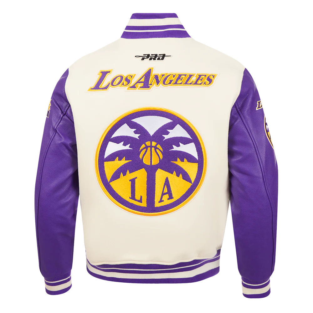 WNBA LOS ANGELES SPARKS RETRO CLASSICS MEN'S RIB WOOL VARSITY JACKET