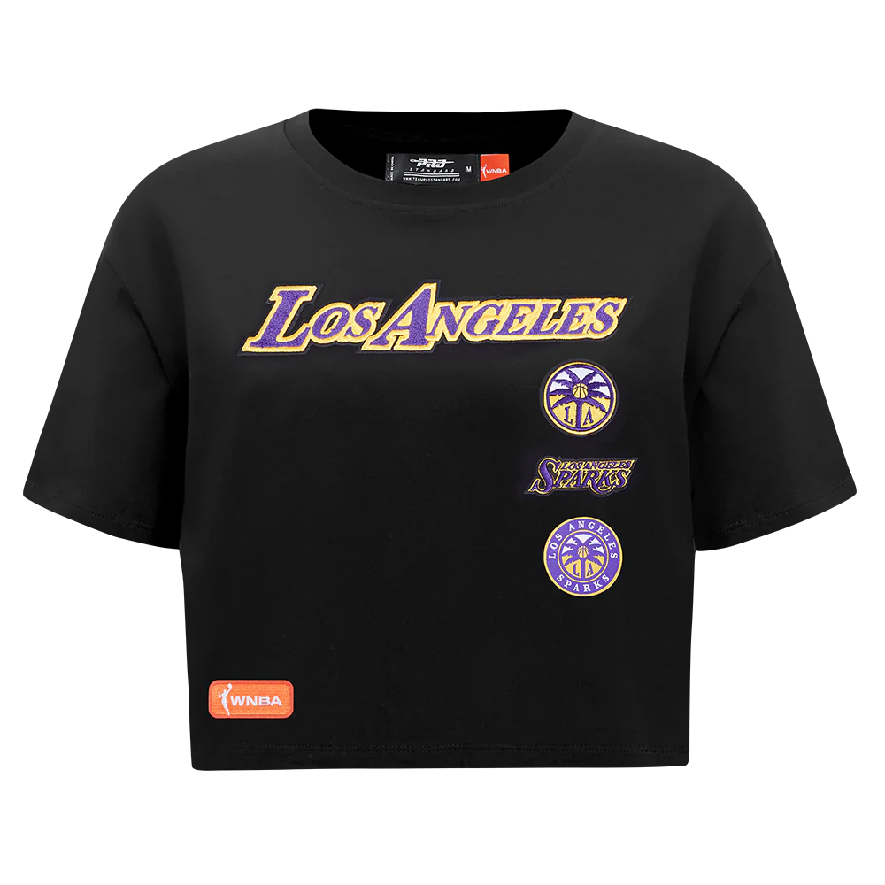 WNBA LOS ANGELES SPARKS RETRO CLASSICS WOMEN'S SINGLE JERSEY BOXY TEE