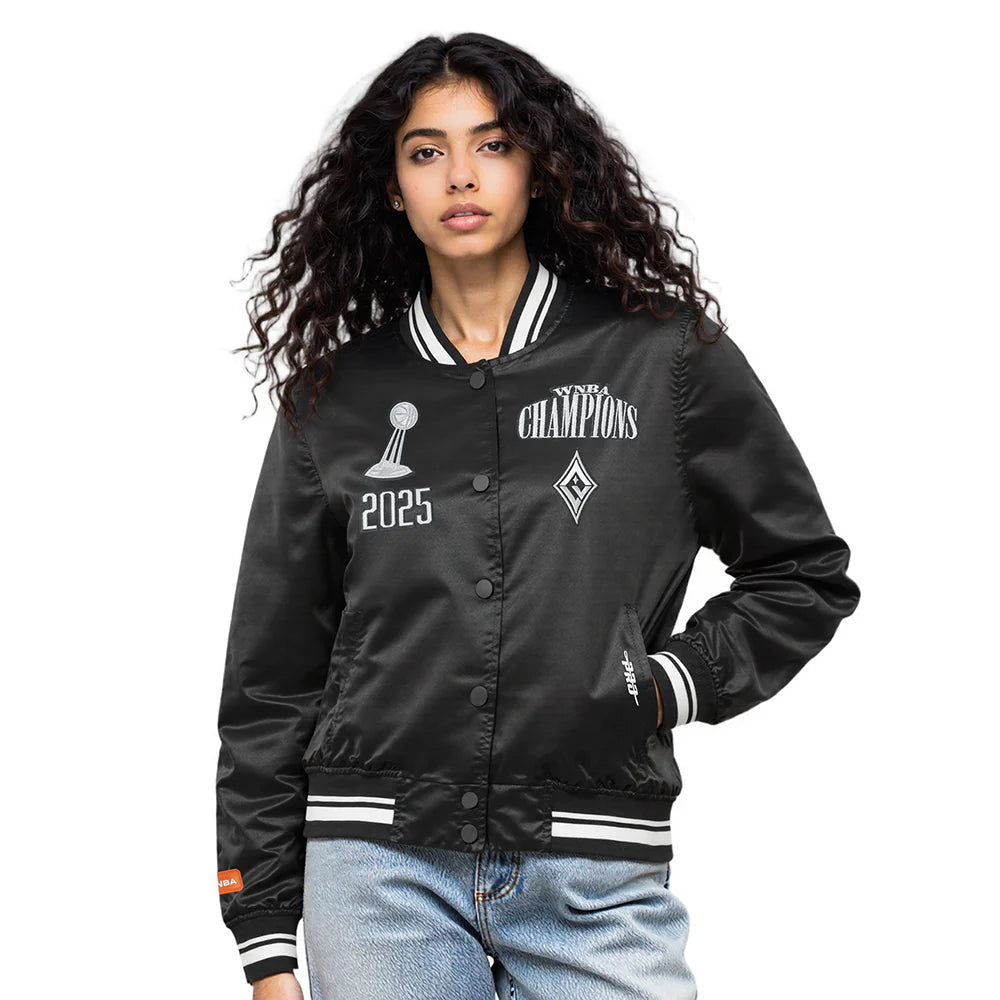 LAS VEGAS ACES WNBA FINALS 2025 WOMEN'S RIB SATIN JACKET