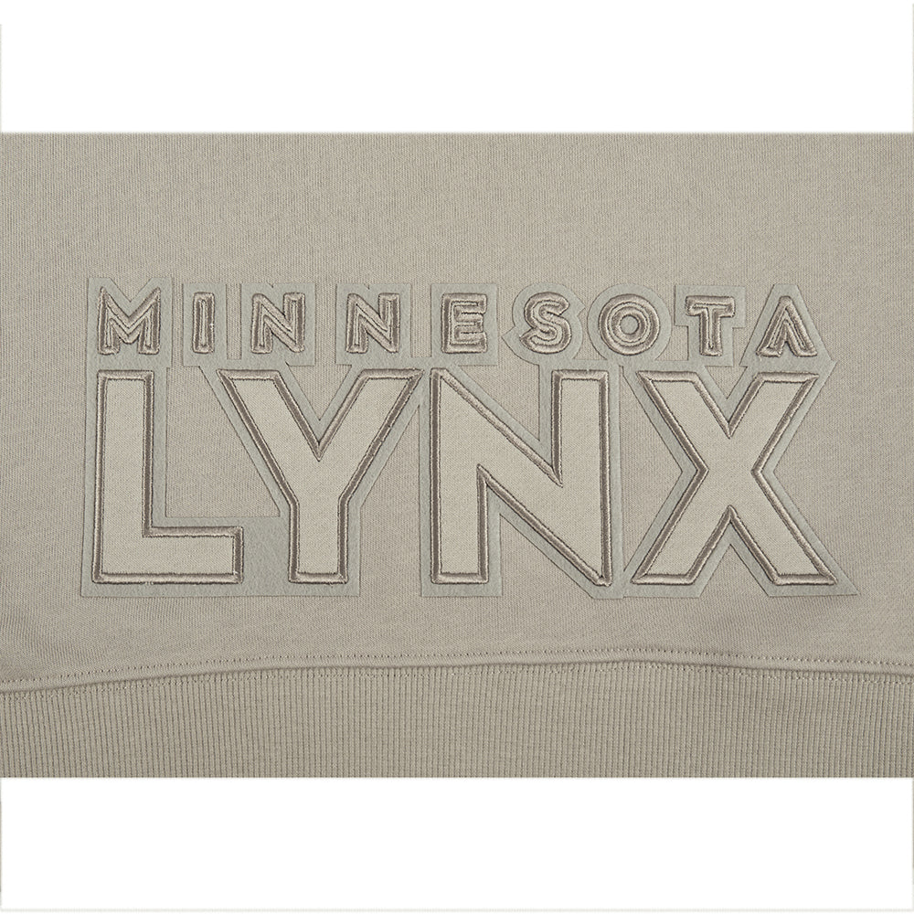 WNBA MINNESOTA LYNX NEUTRAL WOMEN'S FLEECE CROPPED PULLOVER HOODIE