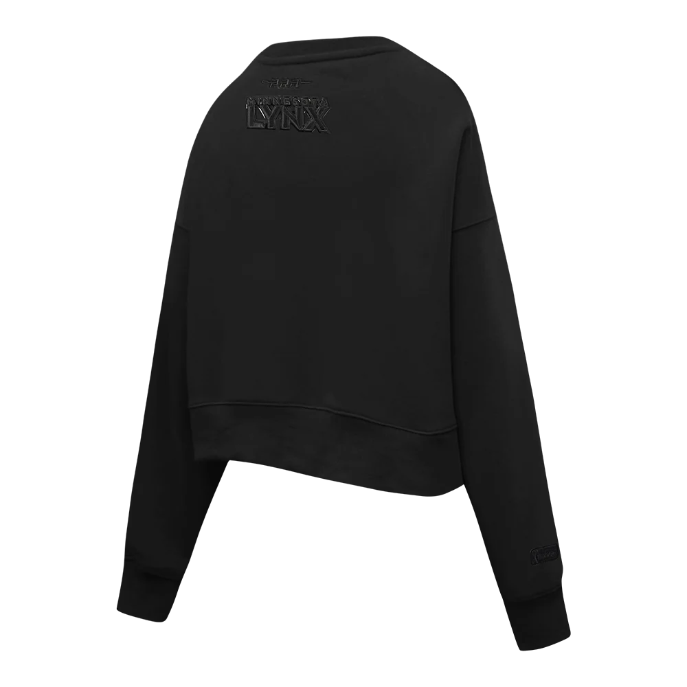 WNBA MINNESOTA LYNX TRIPLE BLACK WOMEN'S FLEECE CREWNECK