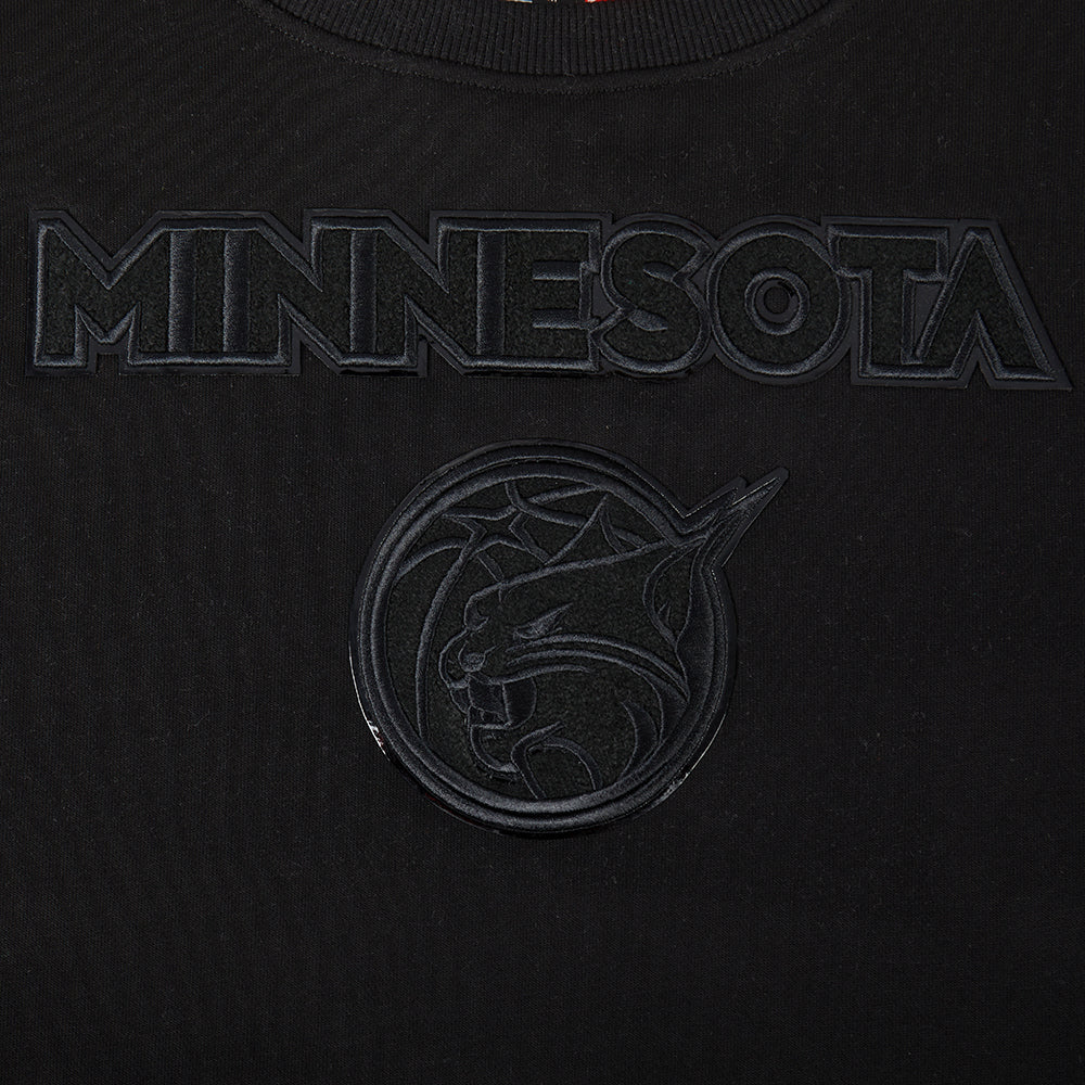 WNBA MINNESOTA LYNX TRIPLE BLACK WOMEN'S FLEECE CREWNECK