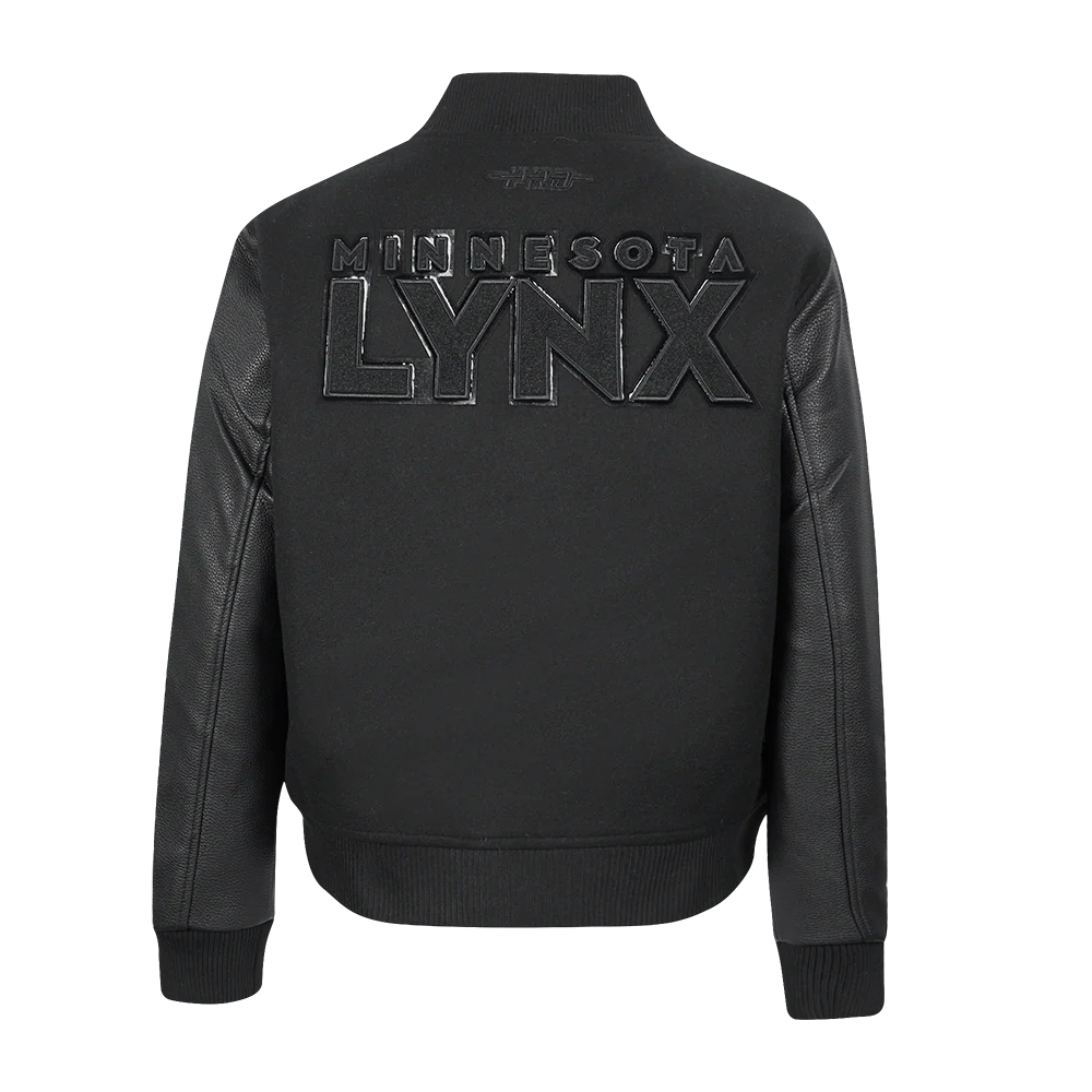 WNBA MINNESOTA LYNX TRIPLE BLACK WOMEN'S RIB WOOL VARSITY JACKET