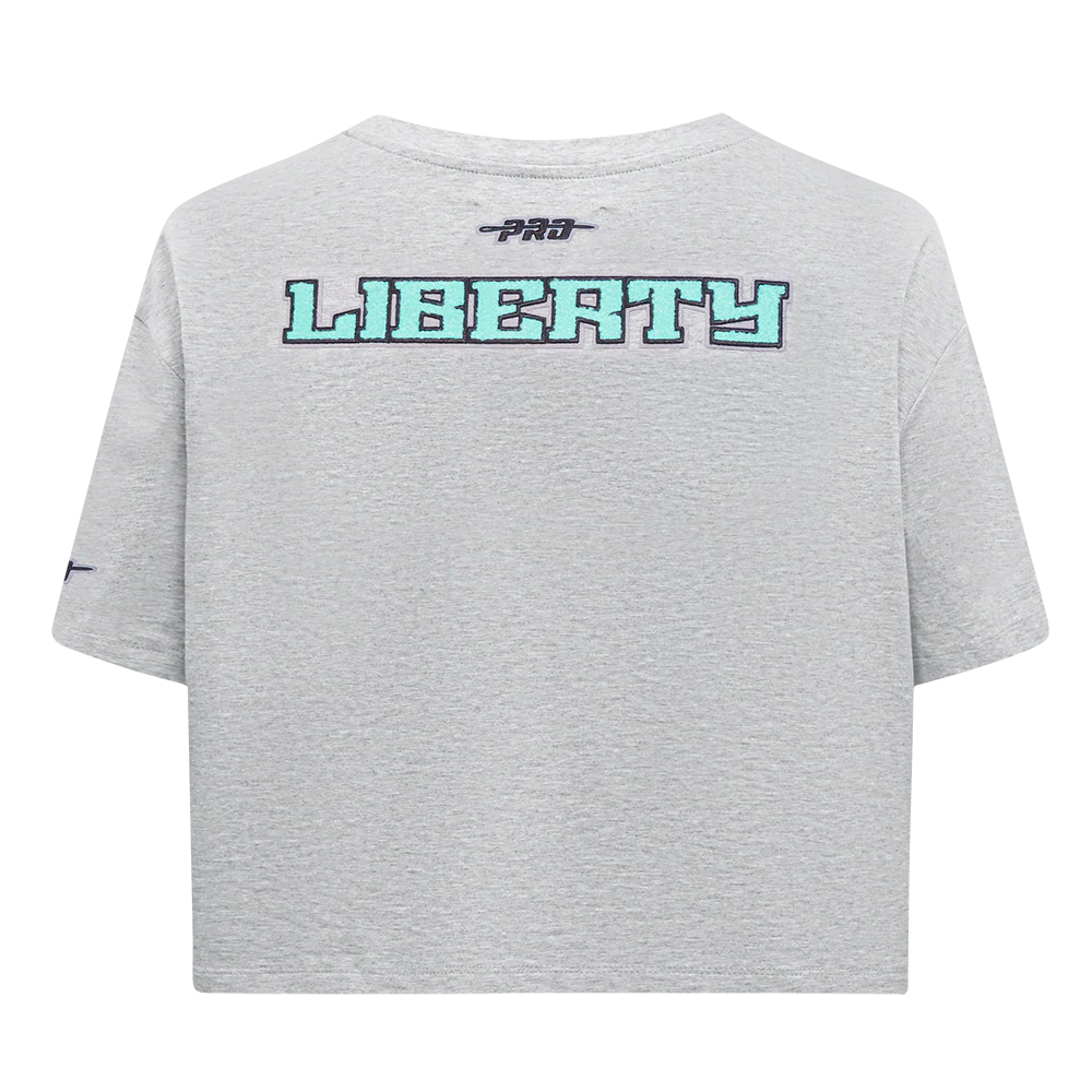 WNBA NEW YORK LIBERTY CLASSIC ESSENTIALS WOMEN'S SINGLE JERSEY BOXY TEE