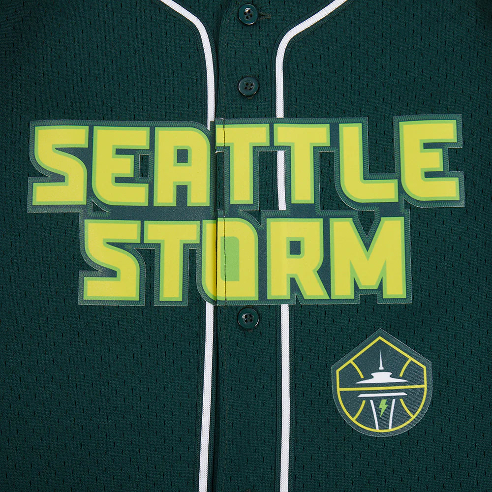 WNBA SEATTLE STORM CLASSIC MESH BIG BOY'S BUTTON DOWN SHIRT