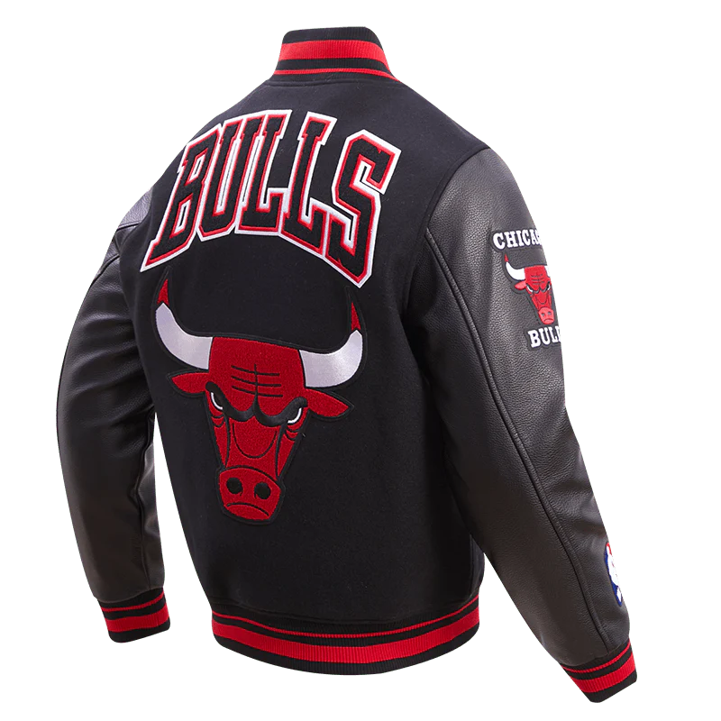 Chicago Bulls Retro Classic Rib Wool Varsity Jacket.