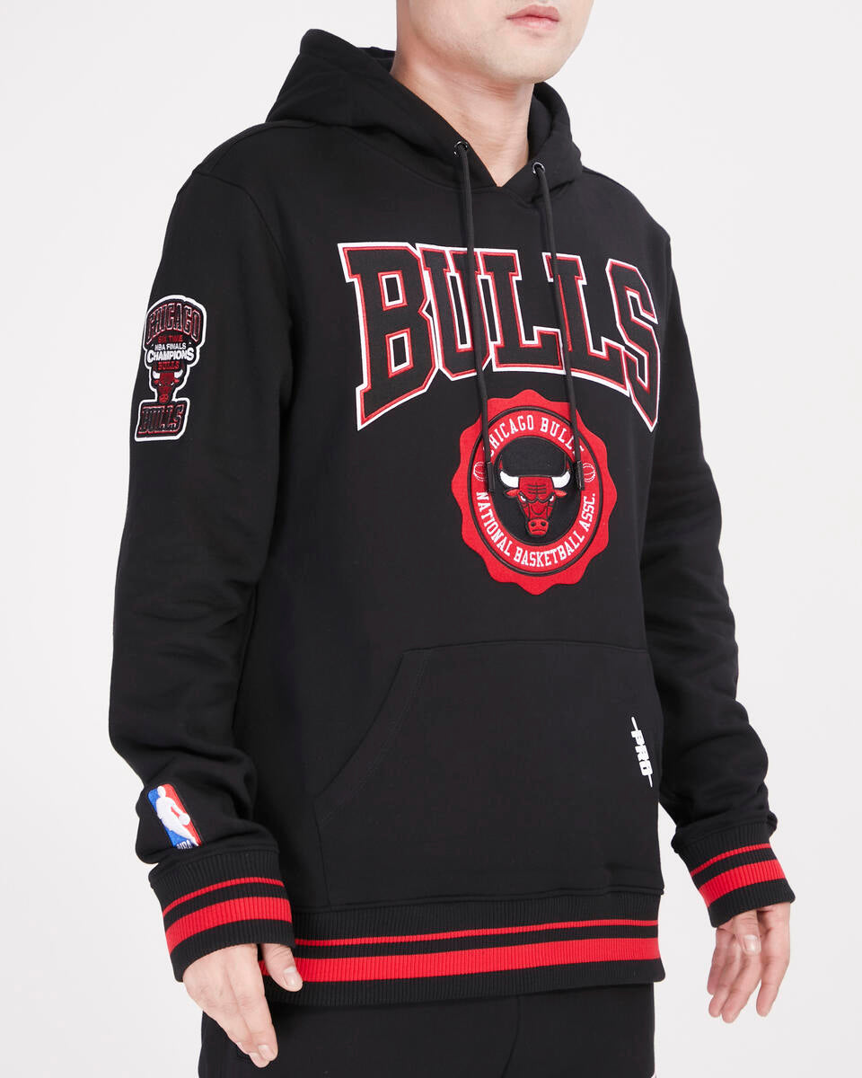 CHICAGO BULLS CREST EMBLEM RIB FLC PO HOODIE