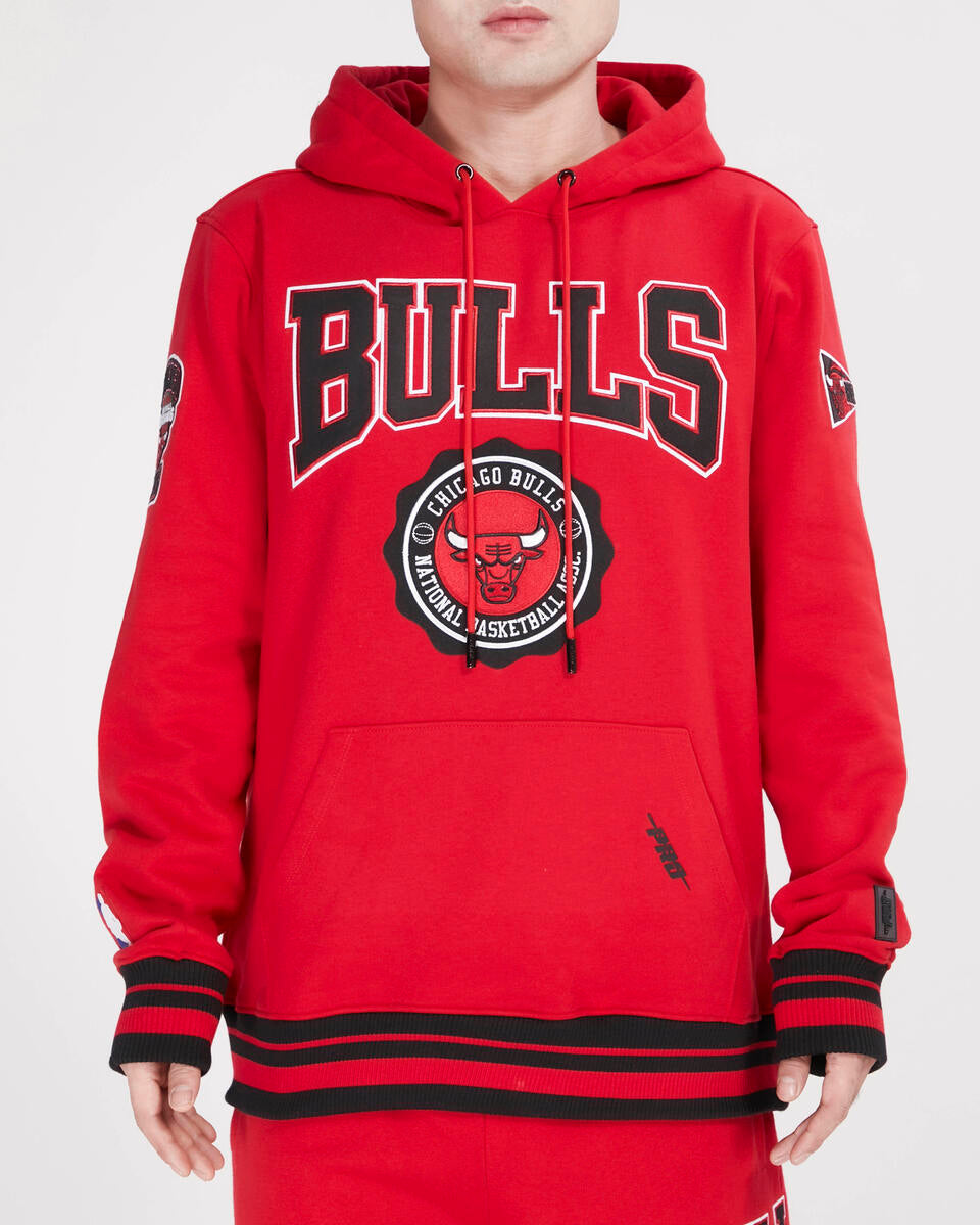 CHICAGO BULLS CREST EMBLEM RIB FLC PO HOODIE