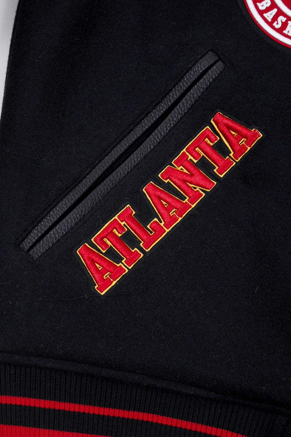 NBA ATLANTA HAWKS MASHUP MEN'S RIB WOOL VARSITY JACKET