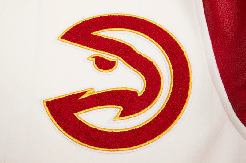 NBA ATLANTA HAWKS RETRO CLASSIC MEN'S RIB WOOL VARSITY JACKET