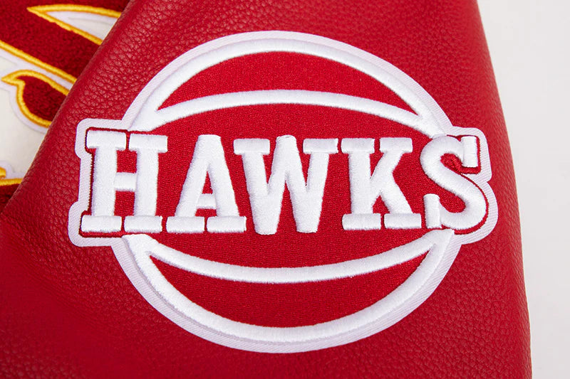 NBA ATLANTA HAWKS RETRO CLASSIC MEN'S RIB WOOL VARSITY JACKET