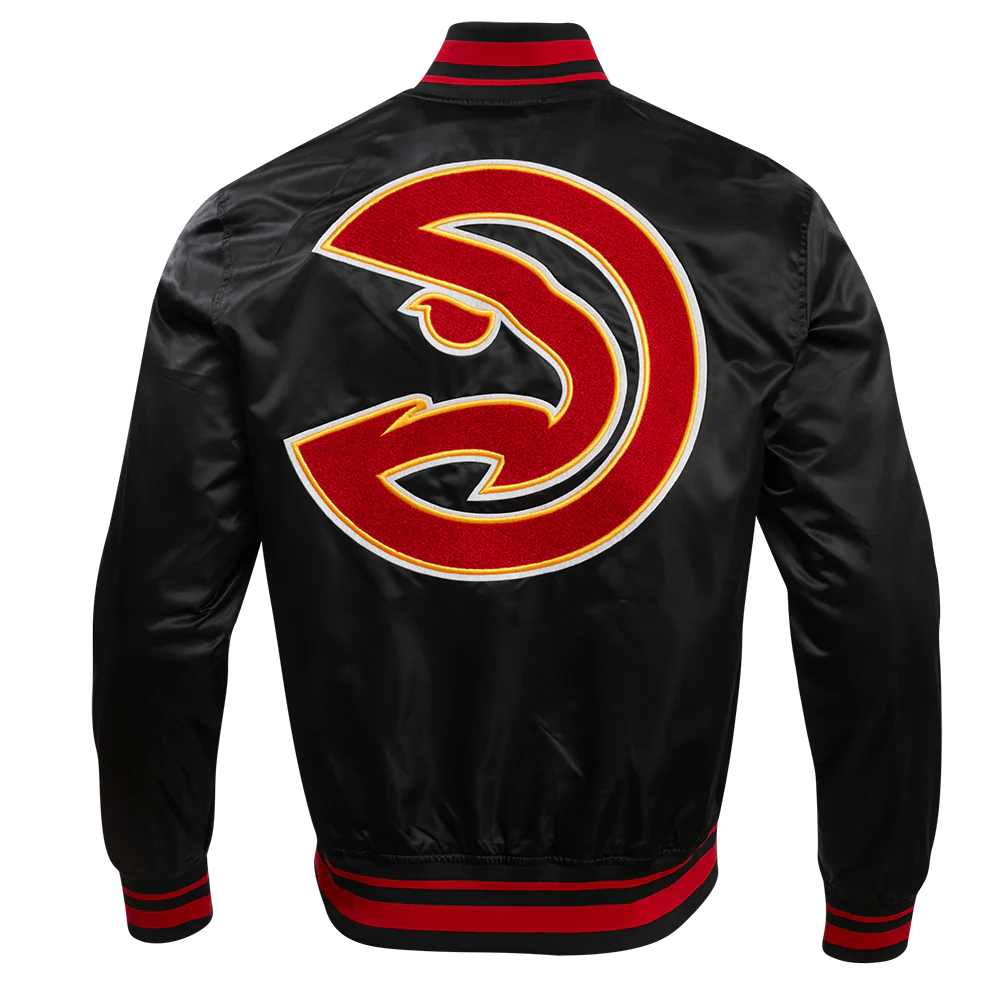 NBA ATLANTA HAWKS RETRO CLASSIC MEN'S RIB SATIN JACKET