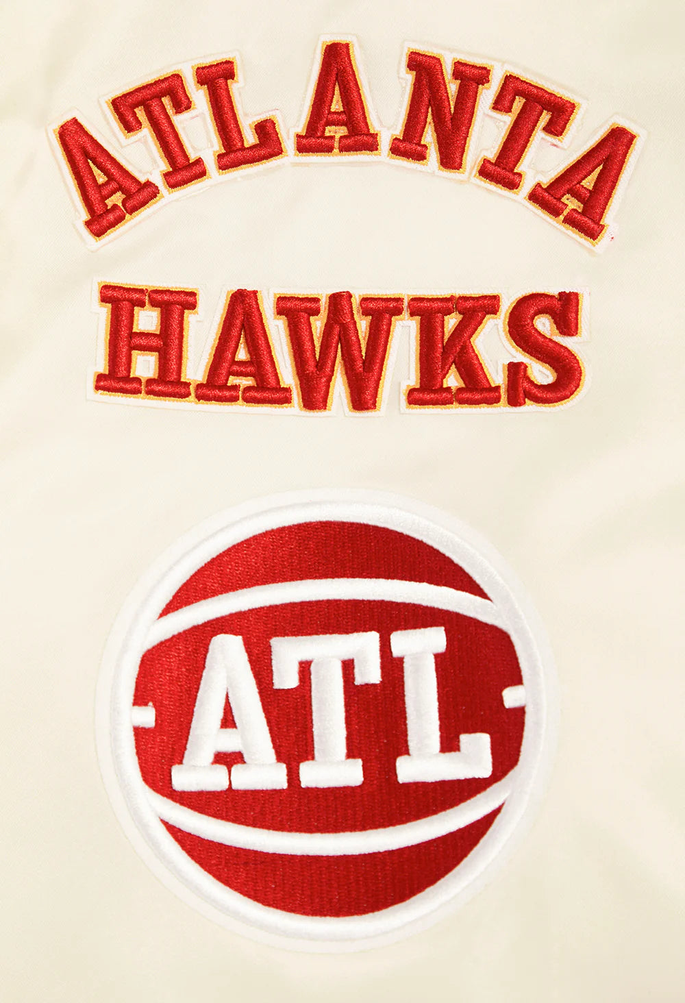 NBA ATLANTA HAWKS RETRO CLASSIC MEN'S RIB SATIN JACKET