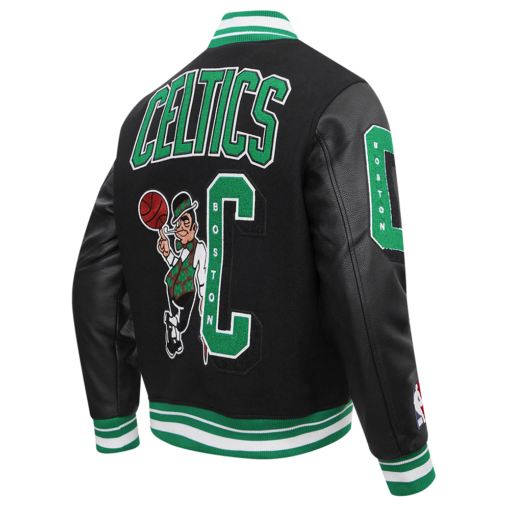 NBA BOSTON CELTICS MASHUP MEN'S RIB WOOL VARSITY JACKET